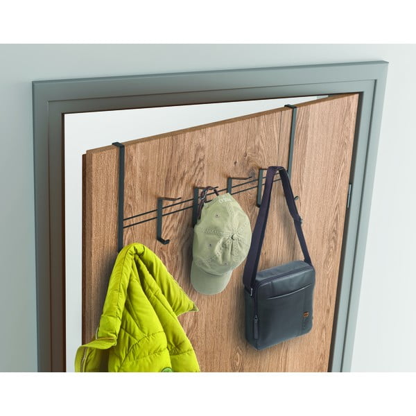 Черна метална закачалка за врата 45 cm Lava - Metaltex-image-1