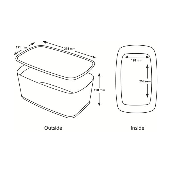 Бяло-зелена пластмасова кутия за съхранение с капак MyBox - Leitz-image-4