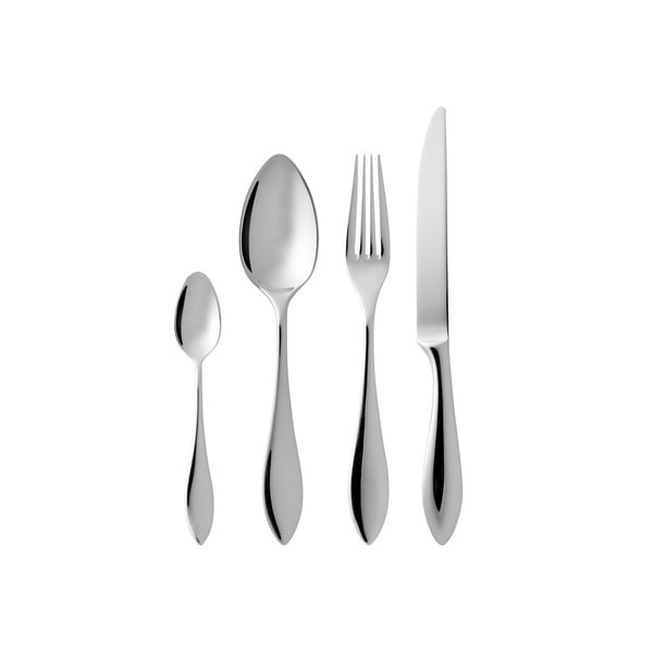 Прибори за хранене от неръждаема стомана в сребрист цвят 16 бр. Indra – Gense