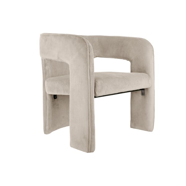 Бежово кресло от рипсено кадифе Vigor – Leitmotiv