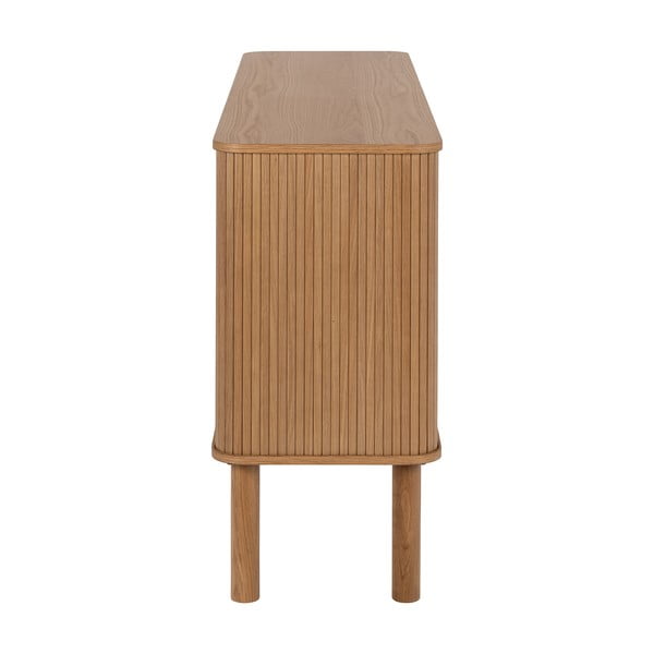 Нисък скрин от дъб  с плъзгащи се врати в естествен цвят 160x80 cm Langley – Actona-image-3