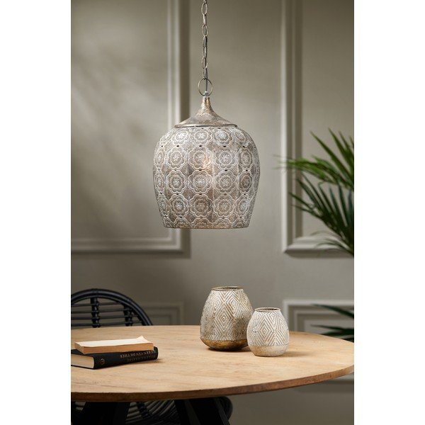 Сиво висящо осветително тяло Kadiri – Light & Living-image-1