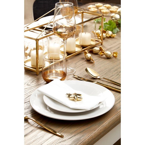 Комплект от 4 чаши за вино със златни детайли Horizon - Premier Housewares-image-1