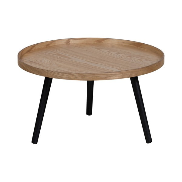 Масичка за кафе в бежово и черно, ø 60 cm Mesa - WOOOD