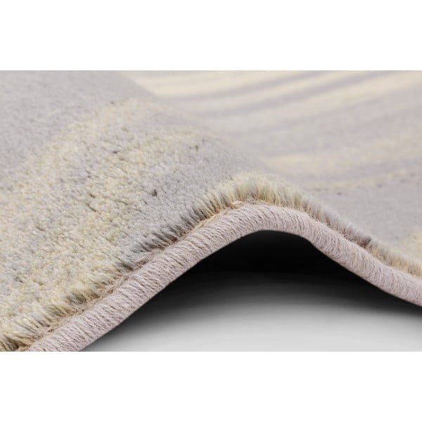 Кремаво-сив вълнен килим 160x240 cm Plants - Agnella-image-2