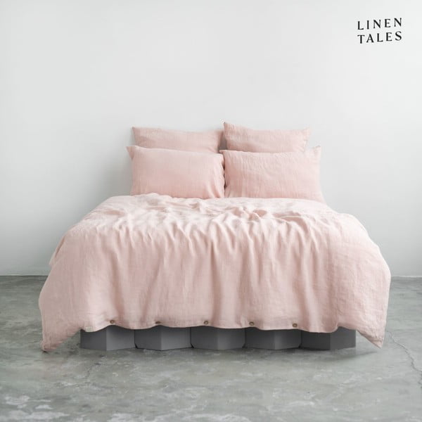Светло розово спално бельо за единично легло 135x200 cm - Linen Tales