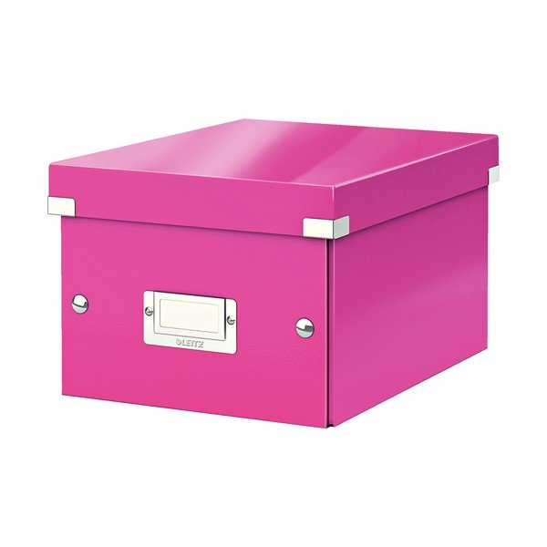Розова кутия за съхранение Universal, дължина 28 cm Click&Store - Leitz