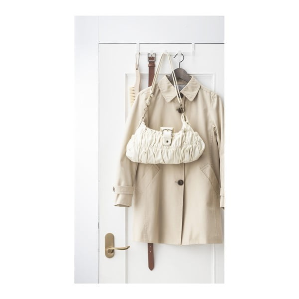 Бяла метална закачалка за врата 30 cm Tower - YAMAZAKI-image-1