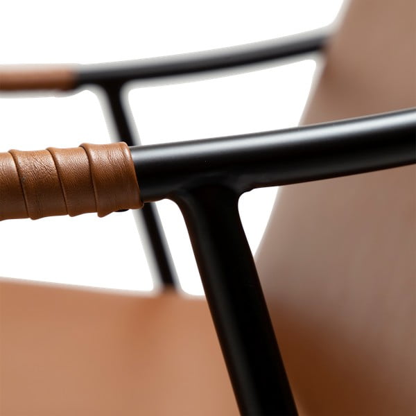 Кафяво кресло от изкуствена кожа Boto – DAN-FORM Denmark-image-1