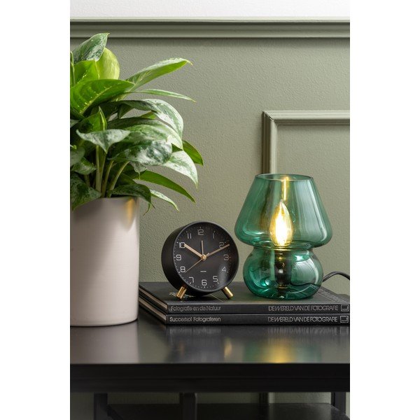 Тъмнозелена стъклена настолна лампа Стъкло, височина 18 cm - Leitmotiv-image-1
