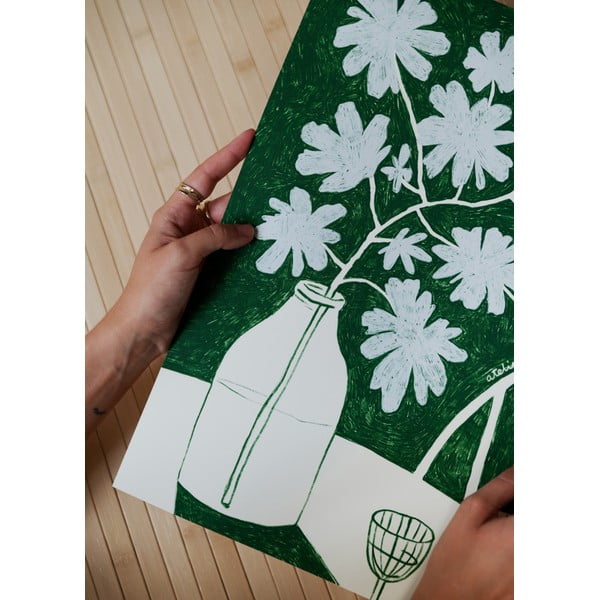 Постер 30x40 cm Blue Flowers & Red Wine – Anouk van Cleef – The Poster Club-image-3