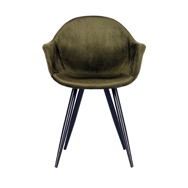 Кадифени трапезни столове в цвят каки в комплект от 2 броя Forli - LABEL51-image-1