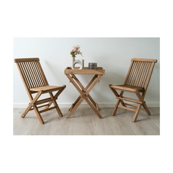 Градинска маса за сервиране от масивно тиково дърво 29x39 cm Ronda – House Nordic-image-4