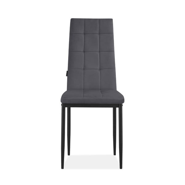 Антрацит кадифени трапезни столове в комплект от 2 бр. Becca – Støraa-image-2
