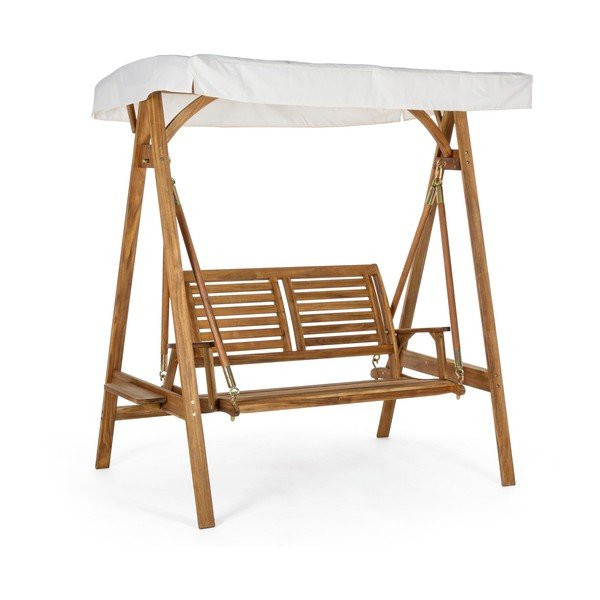 Градинска люлка от масивно дърво в естествен цвят Noemi – Bizzotto-image-2