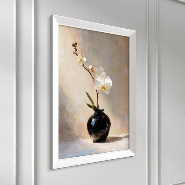 Печатна картина с включена рамка 56x75 cm White Orchid – Styler-image-4