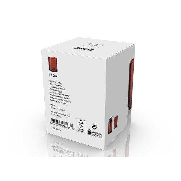 Кафява стъклена чаша за четки за зъби Tada – Zone-image-3