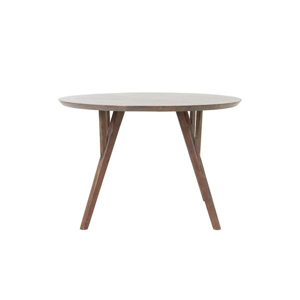 Кафява кръгла трапезна маса с акациев плот ø 120 cm Quenza – Light & Living-image-4