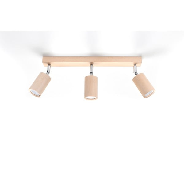 Дървено осветление за таван , дължина 45 cm Ludwik - Sollux-image-4