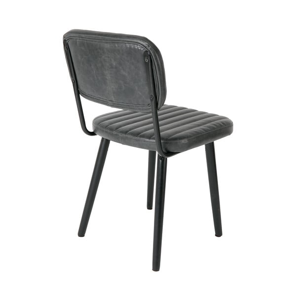 Черен трапезен стол Jake Worn - White Label-image-3