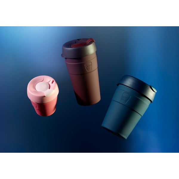 Тъмно синя чаша за пътуване с капак Thermal, 340 ml Spruce - KeepCup-image-1