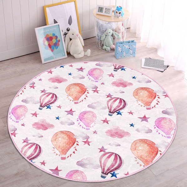 Розов детски килим ø 120 cm Comfort - Mila Home-image-3