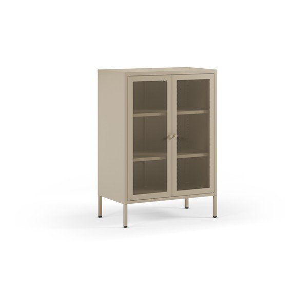 Кремаво метално шкафче 70x100x40 cm Fayna – Marckeric-image-3