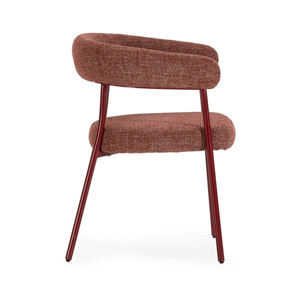 Теракотени тапицирани трапезни столове в комплект с подлакътници 2 бр. Yuri – MOME-image-3