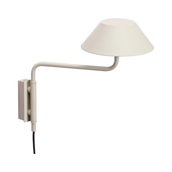 Бежова метална LED затъмняваща се стенна лампа за контакт ø 30 cm Cover – Hübsch