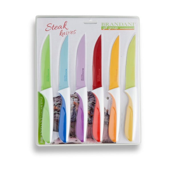 Комплект от 6 ножа за пържоли с антизалепващо покритие - Brandani