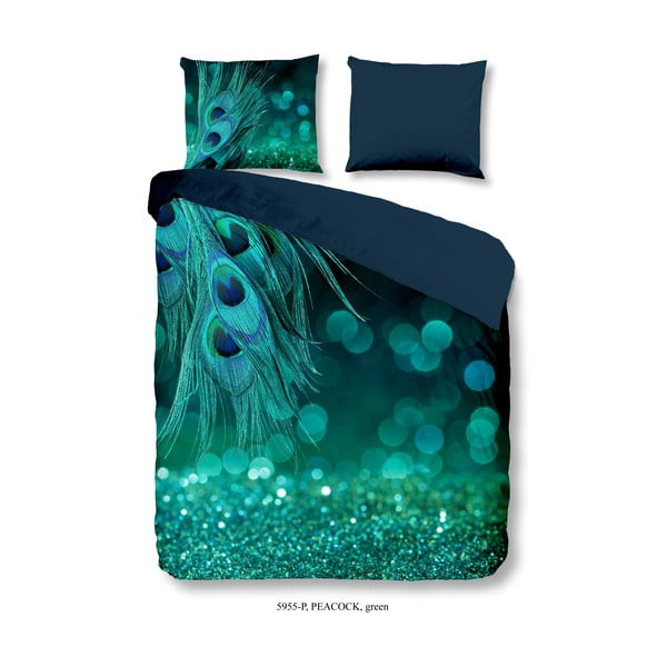 Памучно спално бельо за единично легло Peacock, 140 x 200 cm - Good Morning