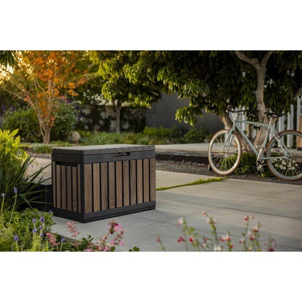 Тъмнокафява пластмасова градинска кутия за съхранение Deco – Keter-image-2