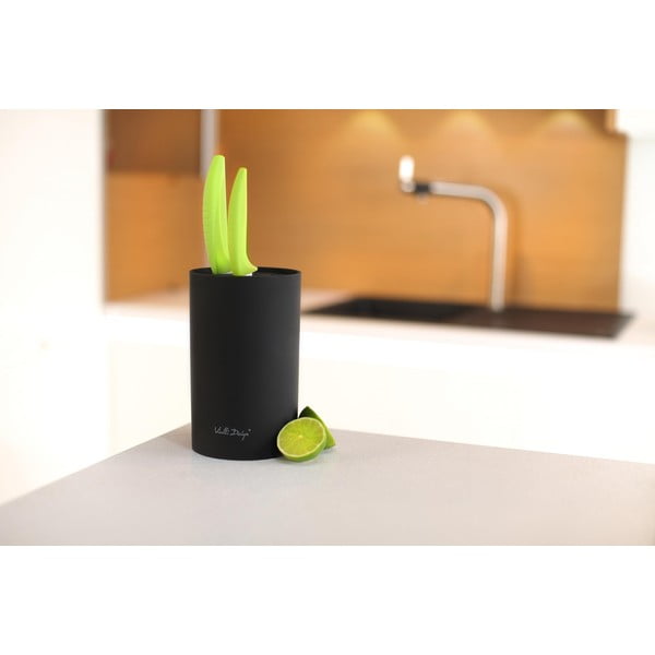 Универсален черен блок за ножове - Vialli Design-image-2