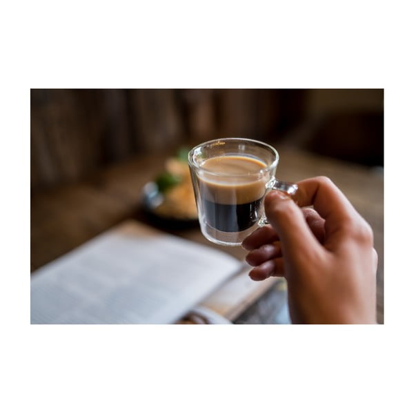 Стъклени чаши в комплект 2 бр. за еспресо/с двойни дъна 80 ml Diva – Vialli Design-image-3