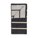 Черна/светлосива памучна хавлиена кърпа 70x140 cm Sauna – Zone