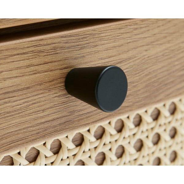 Нисък скрин от декор от дъб  в естествен цвят 80x75 cm Pensacola – Unique Furniture-image-4