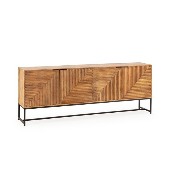 Скрин от масивно манго в естествен цвят 210x80x40 cm Nereida – MOME