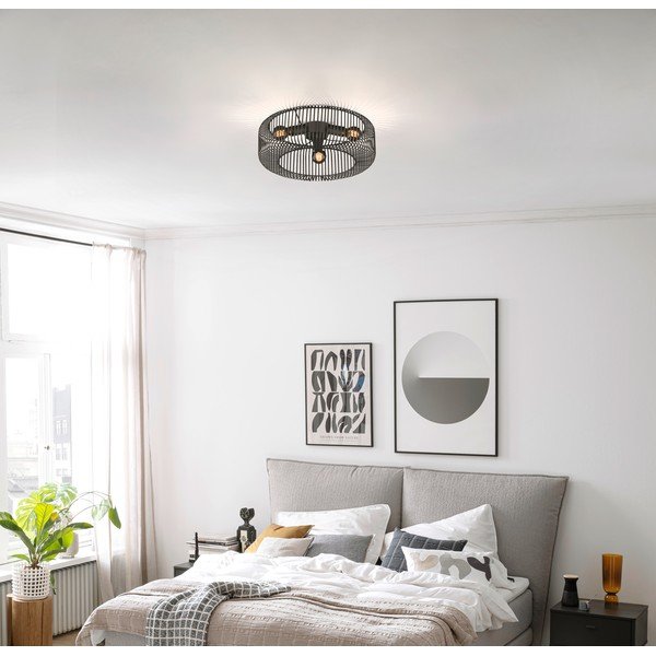 Черно осветително тяло за таван Cage – Fischer & Honsel-image-1