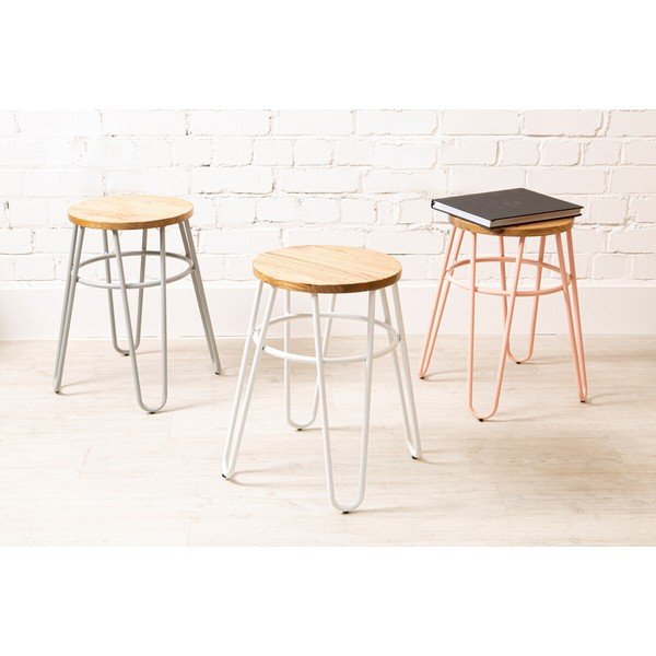Сив/в естествен цвят стол от масивен бряст District – Premier Housewares-image-2