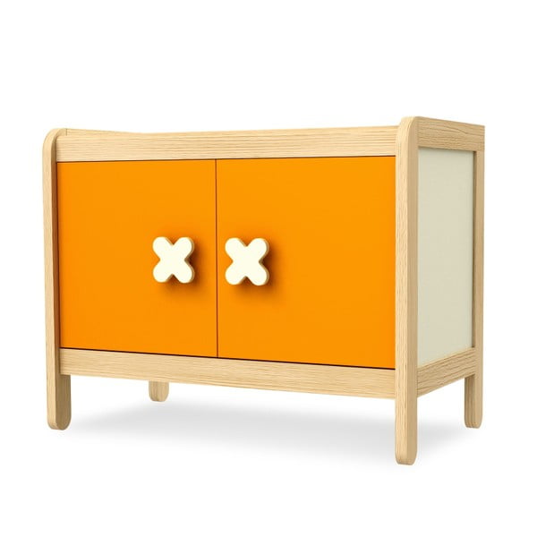 Oranžová dvoudvéřová skříňka Timoore Simple
