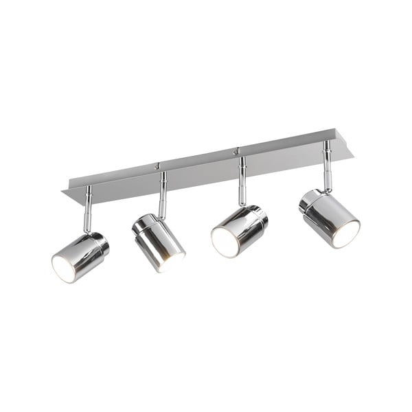 Метален прожектор в лъскаво-сребрист цвят 19x52 cm Angelo - Trio-image-3