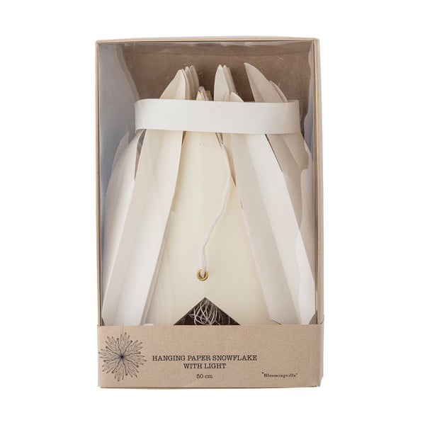 Бяла висяща светлинна декорация ø 50 cm Elijas – Bloomingville-image-4