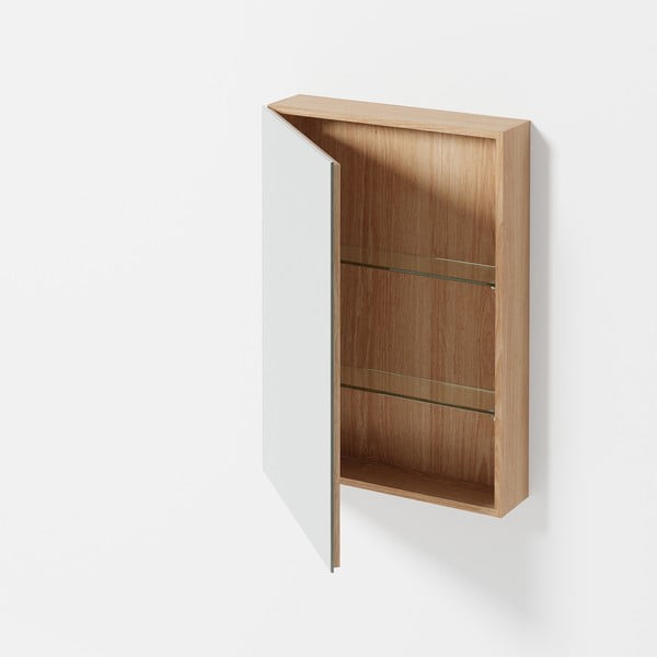 Стенно шкафче за баня от дъбова дървесина Slimfit - Wireworks-image-1