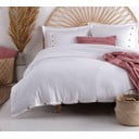 Бяло единично  спално бельо от памук Renforcé 140x200 cm Como Striped – Mila Home Luxury