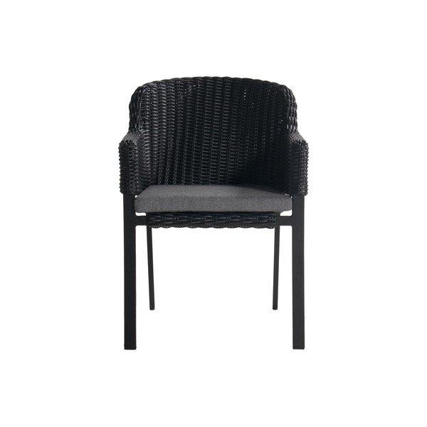 Черен пластмасов градински стол Cairo - Hartman-image-2