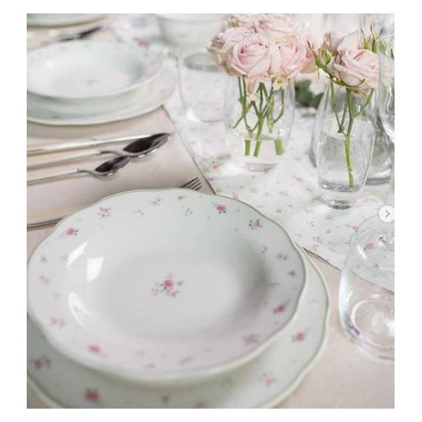 Комплект от 2 чаши от бял порцелан Nonna Rosa - Brandani-image-1