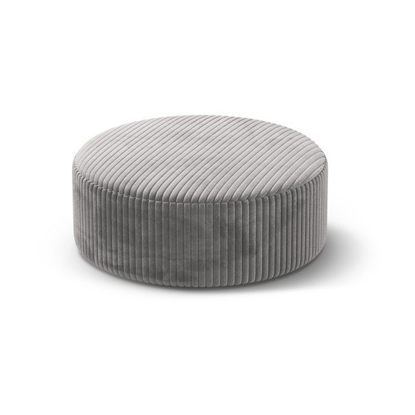 Светлосива табуретка от рипсено кадифе Dia – Micadoni 