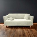 Кремаво триместно ластично покривало за диван Sacha – douceur d'intérieur