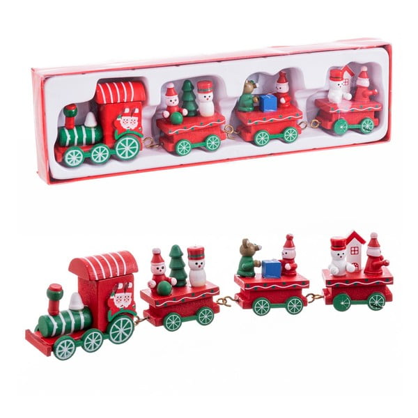 Дървена Коледна фигурка (височина 7,5 cm) Locomotive – Casa Selección-image-1