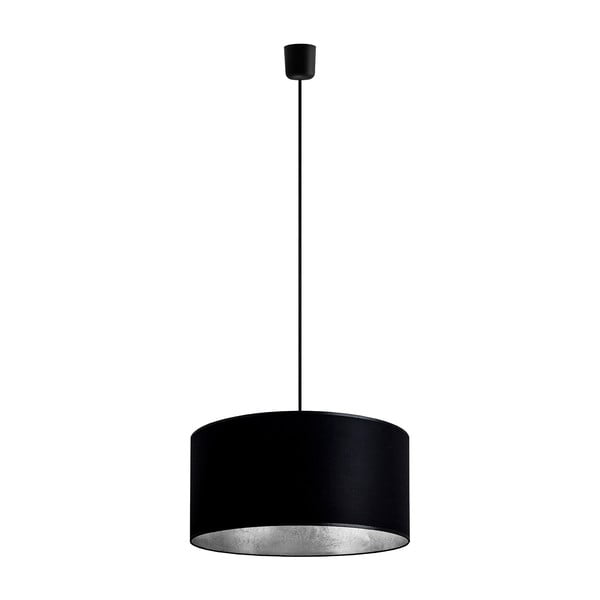 Černé stropní svítidlo s detailem ve stříbrné barvě Sotto Luce Mika, Ø 40 cm